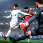 Son Heung Min and Joe Gomez contesting for the ball in EA FC 24