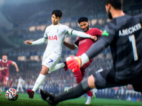 Son Heung Min and Joe Gomez contesting for the ball in EA FC 24