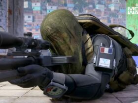 Modern Warfare 3 player aiming Sniper Rifle on Favela