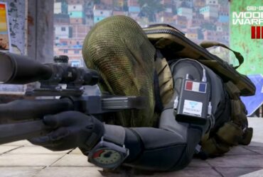 Modern Warfare 3 player aiming Sniper Rifle on Favela