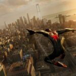 miles morales swinging through nyc in spider-man 2