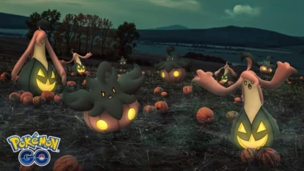 Imagen promocional de tamaños de pokemon go pumpkaboo y gourgeist