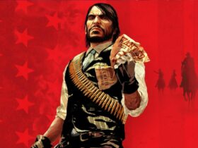 john marston holding cash in red dead redemption key art