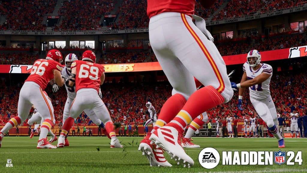 Línea ofensiva de los Kansas City Chiefs en Madden 24