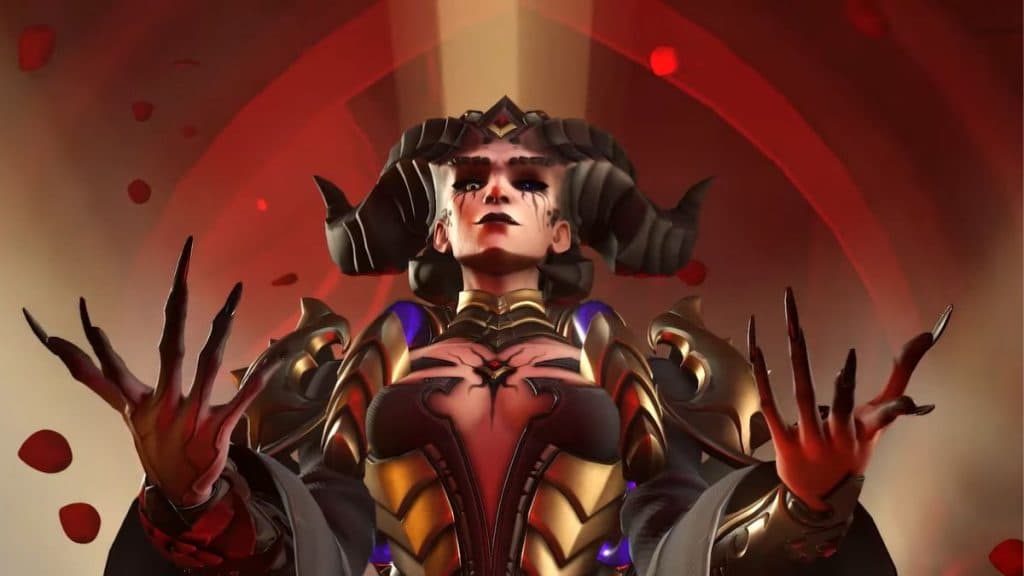 Aspecto de Moira Lilith Diablo 4 en el evento de Halloween de Overwatch 2