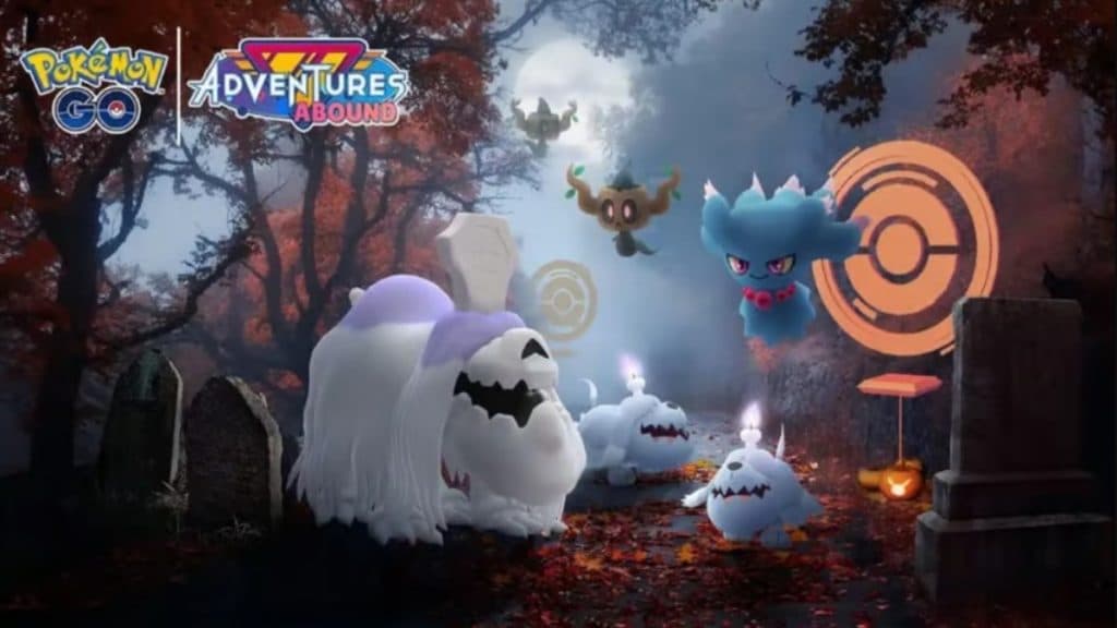 pokemon go halloween 2023 evento tipo fantasma especie imagen promocional