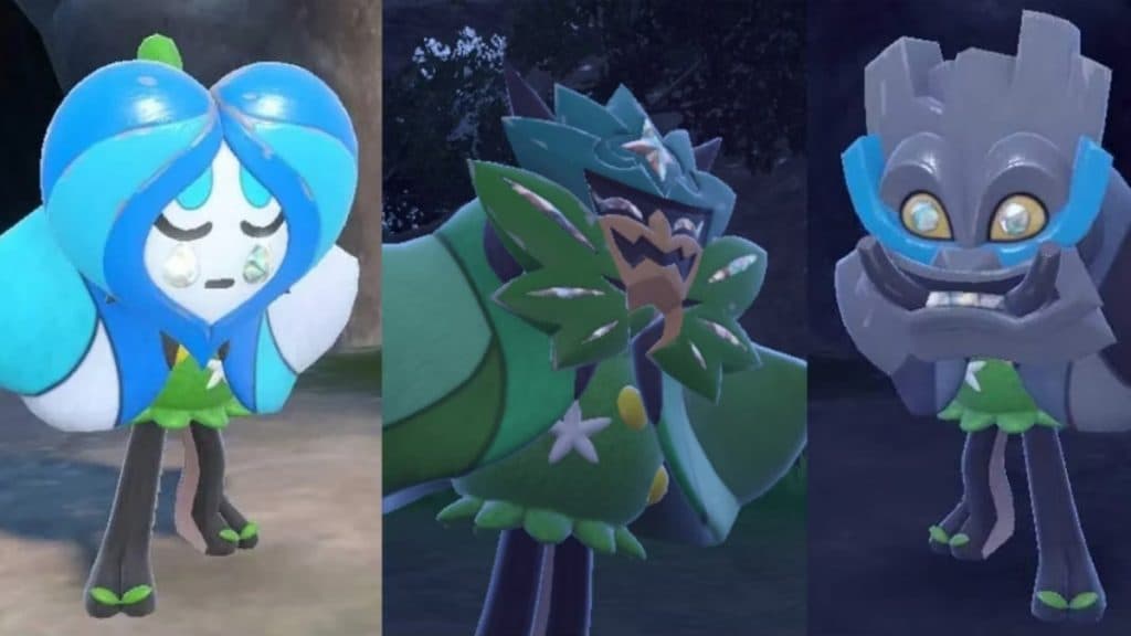 Ogerpon del DLC Pokémon The Teal Mask con máscaras