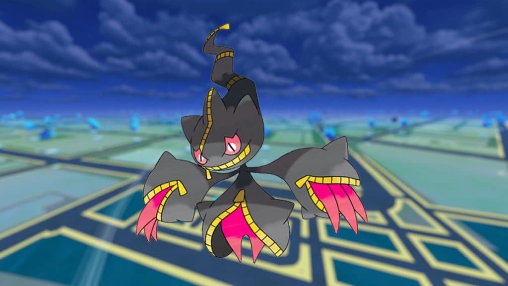 pokemon go raid boss mega banette con fondo de juego