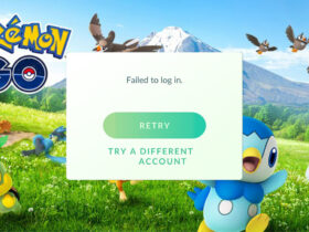 Pokemon Go characters and a log in error message