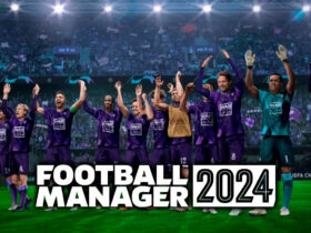 Team celebrating victory Football Manager 2024