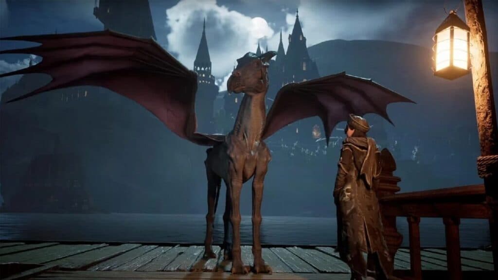 Thestral en Hogwarts Legacy.