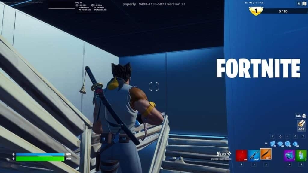 Boxfights de control de piezas en Fortnite