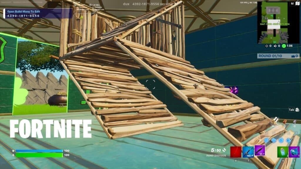 Mapa de Box Fights en primera persona en Fortnite