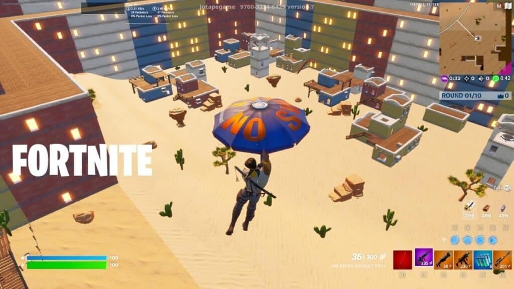 Mapa de Guerras de la Zona del Desierto en Fortnite