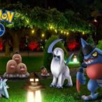 pokemon go fashion week costumed species dugtrio, absol, toxicroak, and mareanie