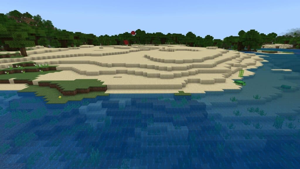 Bioma de playa en Minecraft