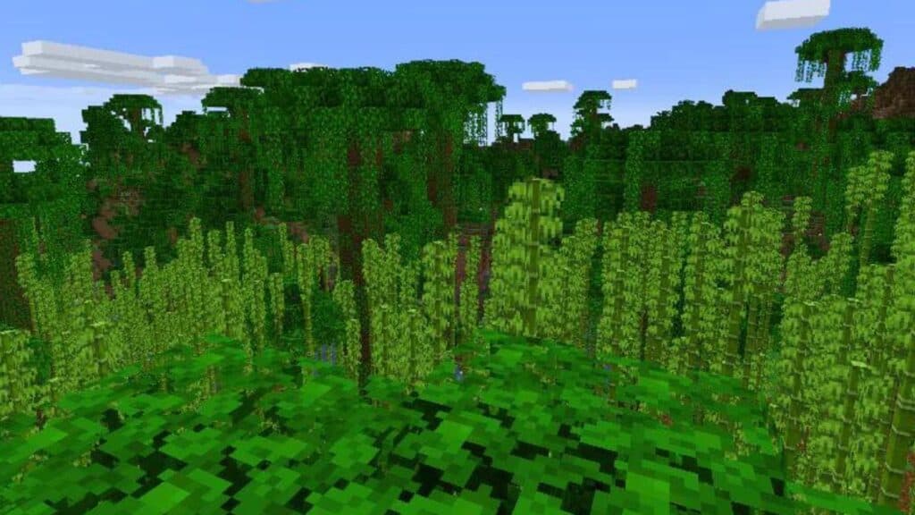 Selva de bambú en Minecraft