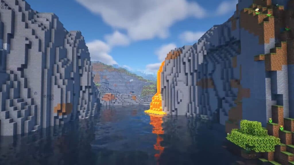 Un río en Minecraft