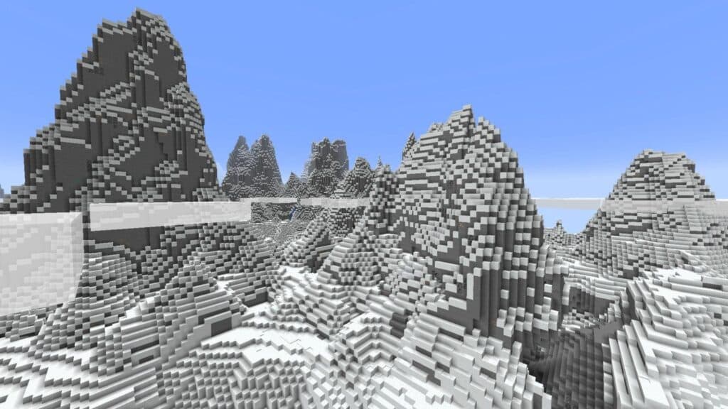 Picos nevados en Minecraft