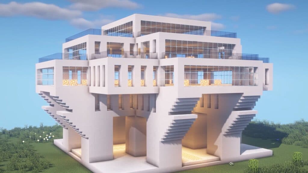 El moderno edificio de un auténtico arquitecto en Minecraft