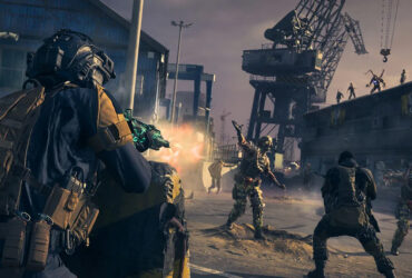 Operators shooting Zombies in MW3 Zombies.