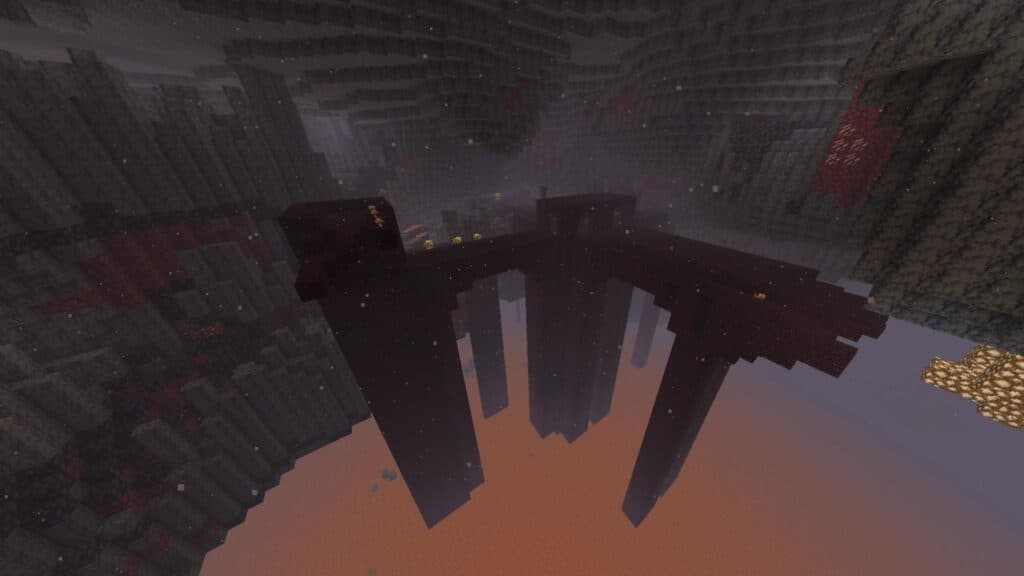 Fortaleza abisal flotante en Minecraft