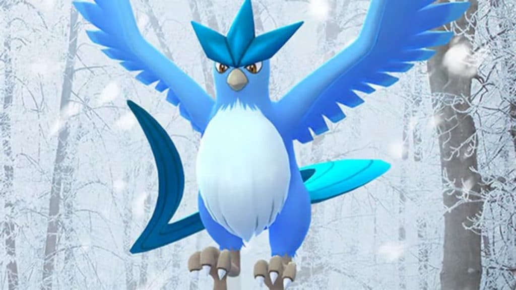 pokemon go articuno en su hábitat natural nevado