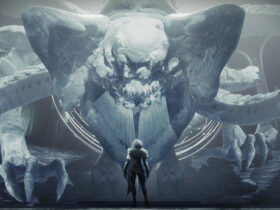 Mara Sov standing in front of a white thing in Destiny 2