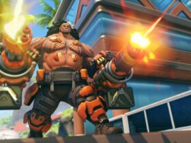 Mauga firing miniguns in Overwatch 2