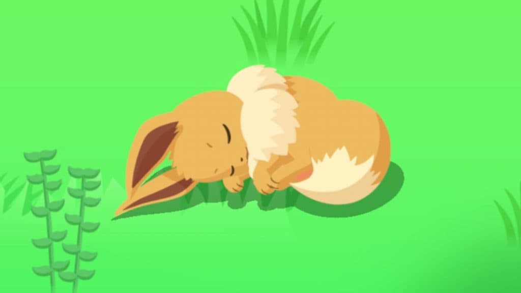 Pokémon Sleep Eevee captura de pantalla del juego
