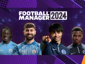 Jeremy Doku, Josko Gvardiol, Kaoru Mitoma, and Ansu Fati in promotional images for Football Manager 2024