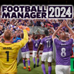 Football Manager 2024 players celebrating championship