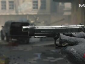 player holding a pistol in modern warfare 3