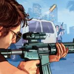 gta online player shooting a rifle box art