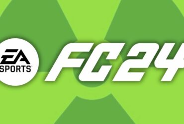 EA FC 24 logo in front of Radioactive symbol