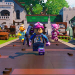 LEGO Fortnite characters in their village