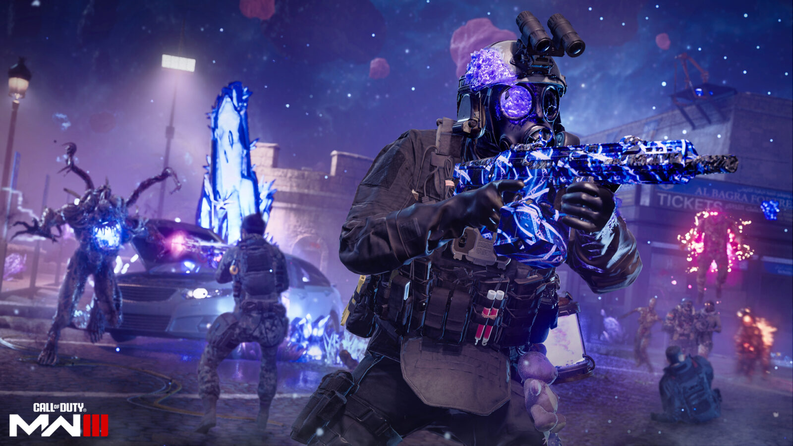 Operators fighting zombies inside the Dark Aether.