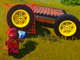 A land vehicle in LEGO Fortnite