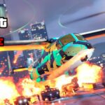 Official artwork for GTA Online featuring a crashed helicopter