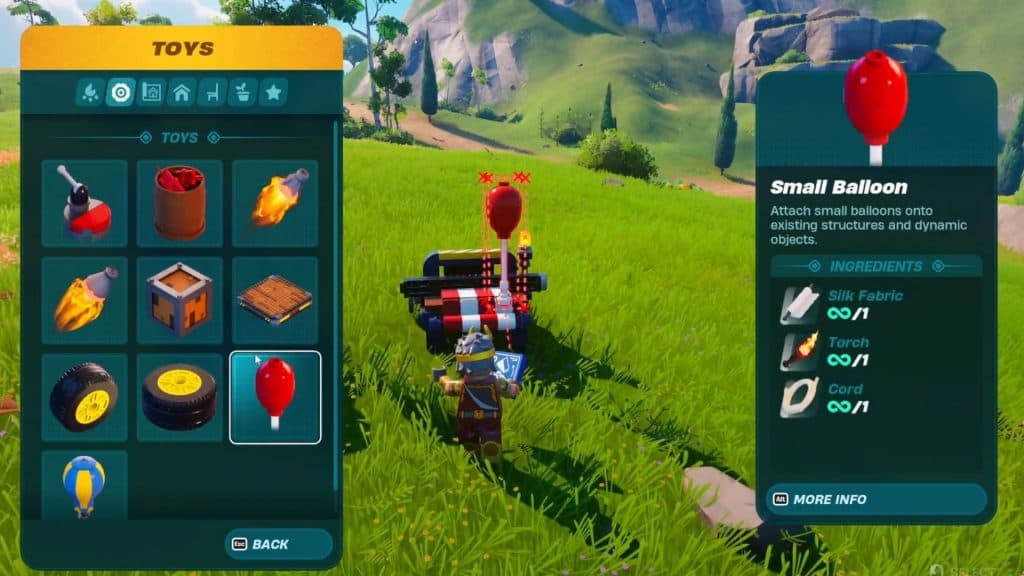 Receta de globos en LEGO Fortnite