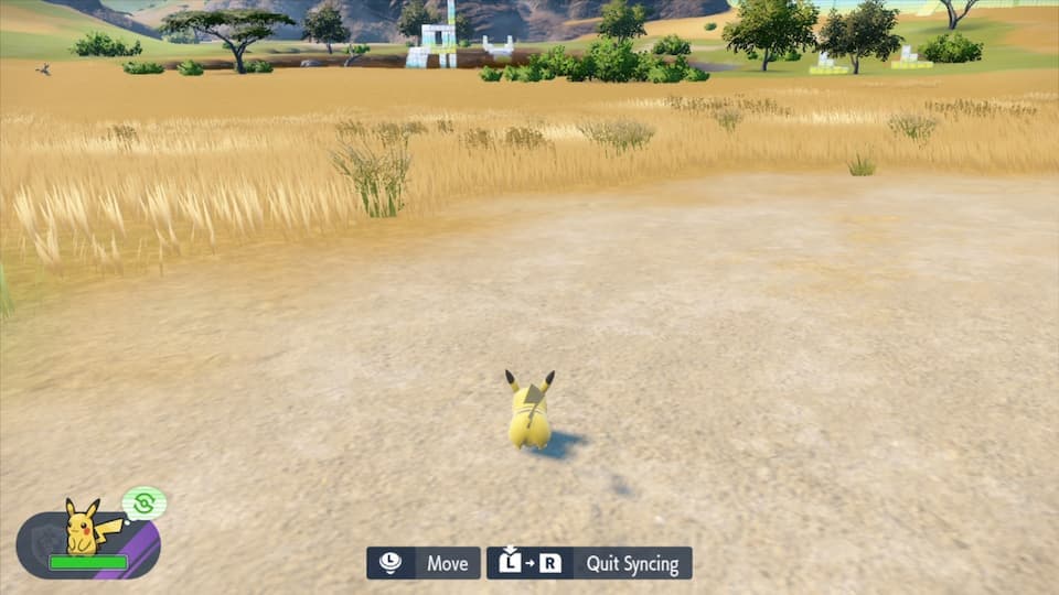 Pikachu controlado por el entrenador en el DLC Pokémon S&V