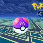 pokemon go master ball with game background