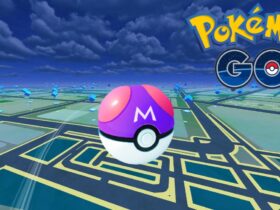 pokemon go master ball with game background