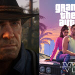 Arthur Morgan in RDR 2 and Lucia along with her partner in GTA 6