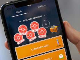 Pokemon Go Field Research in phone.