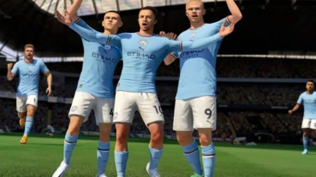 Phil Foden, Jack Grealish y Erling Haaland en EA FC 24