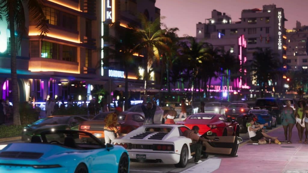 Coches en Ocean Drive en GTA 6