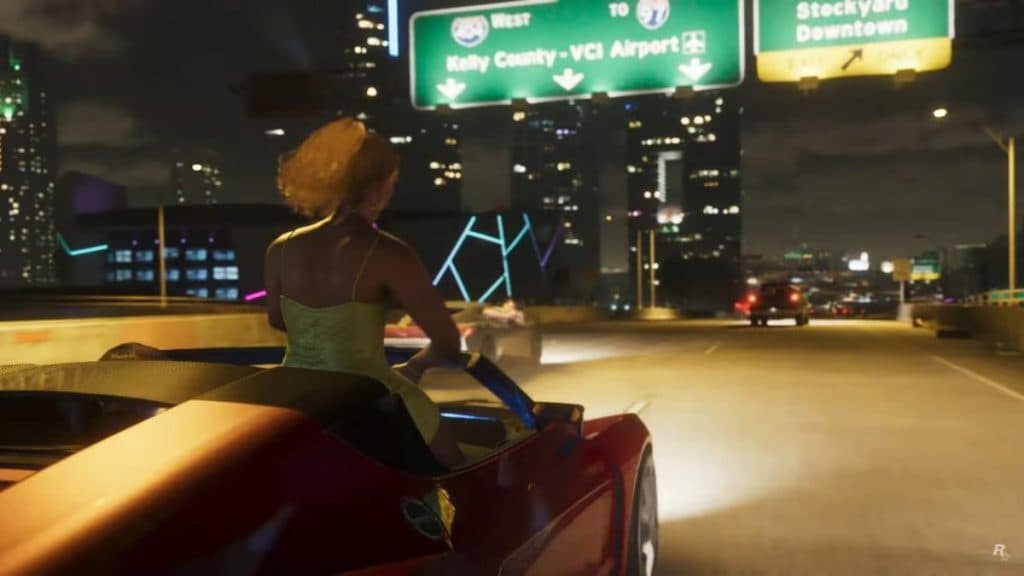 Tablas de camino al aeropuerto de Vice City en GTA 6