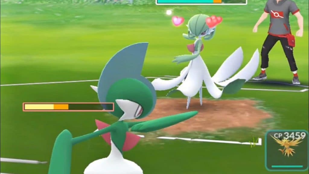 pokemon go ralts evoluciones gardevoir y gallade en batalla