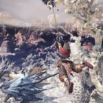 monster hunter world character attached to a flying monster